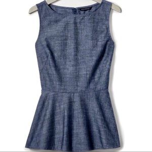 Banana Republic Chambray Peplum Tank
